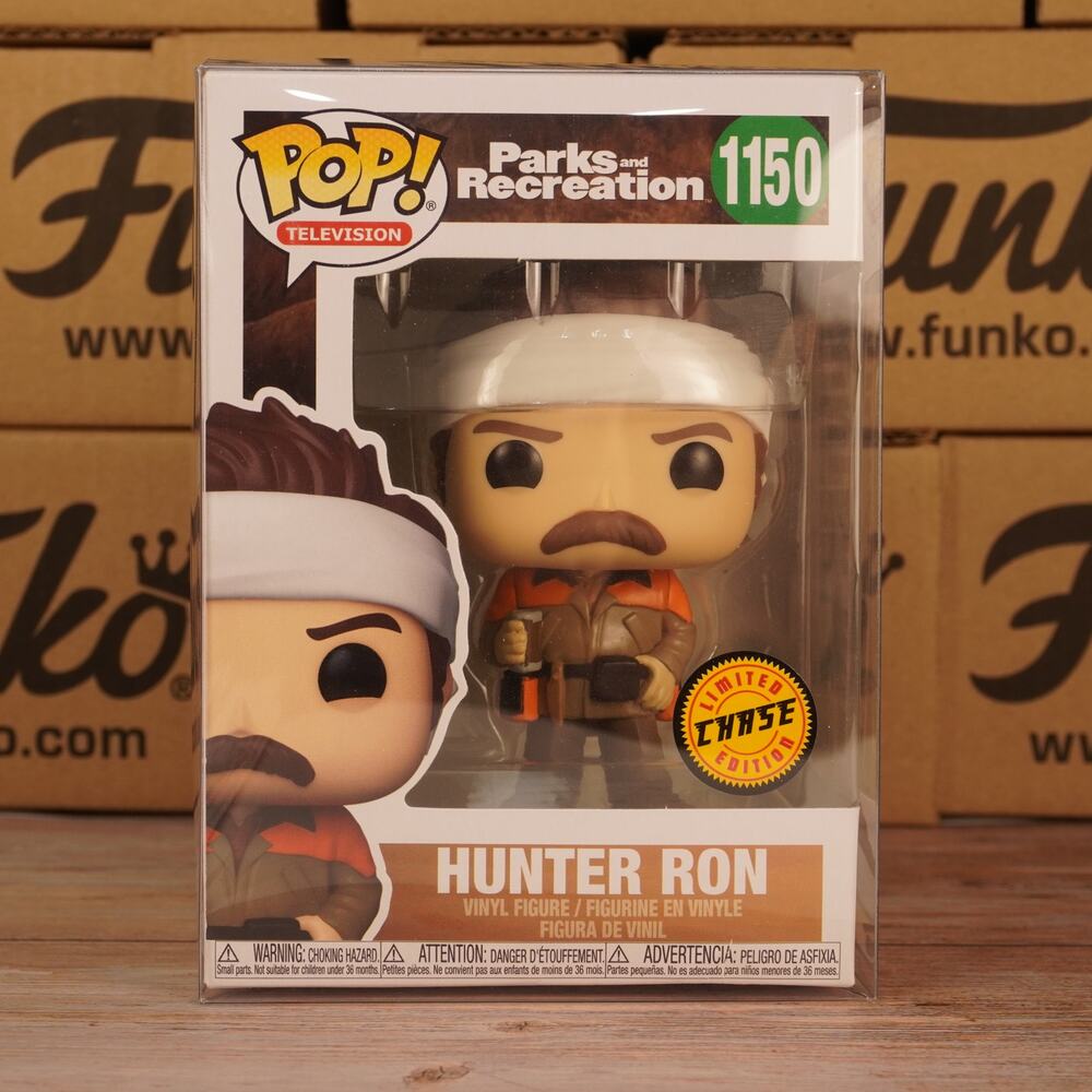 Funko Pop! Parks and Recreation Hunter Ron #1150 Limited Chase Edition Protector